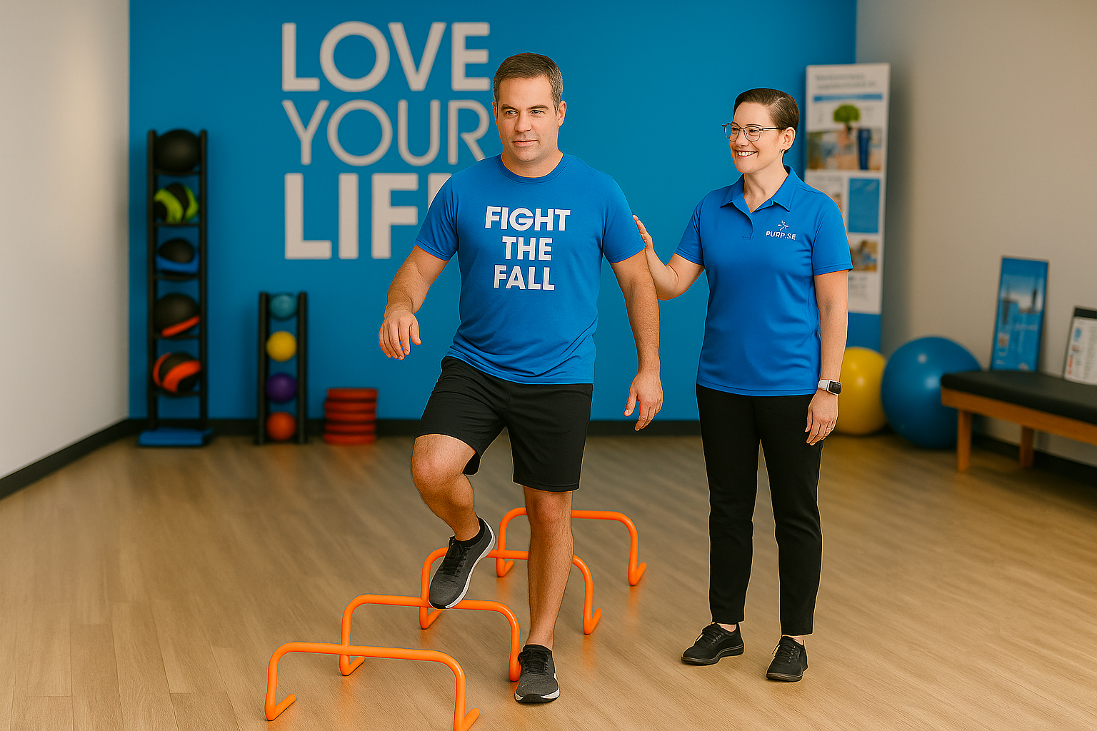 Therapist assisting patient balance therapy Bon Air VA