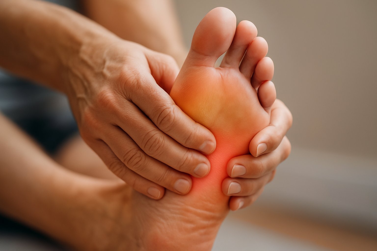 Close-up of feet with symptoms of peripheral neuropathy FYZICAL Bon Air