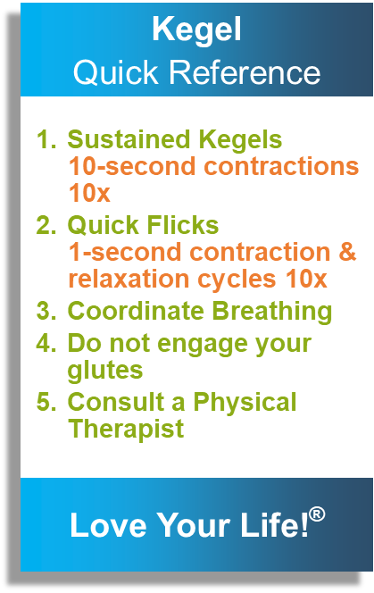 The 10-second pelvic floor exercise. Kegels and Quick Flicks